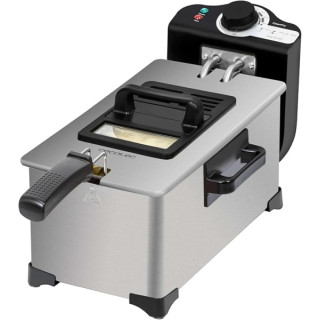Cecotec Cleanfry 3 L+ Freidora Electrica - 2000W - Capacidad 3L - Temperatura Regulable - Acero Inoxidable - Apto para Lavavajil
