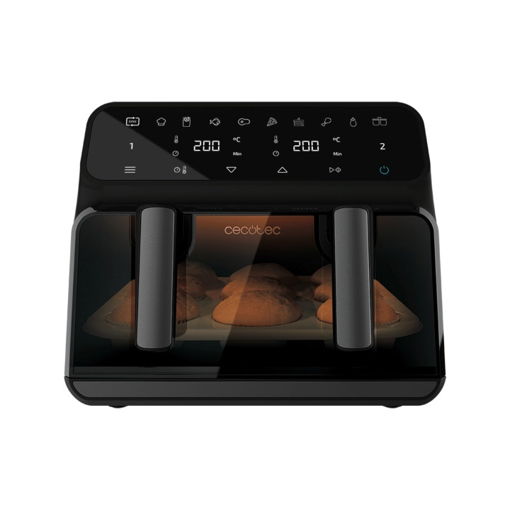 Cecotec Cecofry Advance 9000 Window Freidora de Aire - 2200W - Capacidad 9L - Pantalla Digital - Temperatura Regulable hasta 200