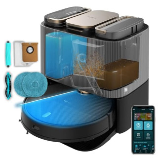 Cecotec Conga 13090 Spin Revolution Home and Wash M Robot Aspirador con Base de Autovaciado - Bluetooth - Autonomia 140min - Cap