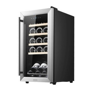 Cecotec Bolero GrandSommelier 1550 Inox Compressor Vinoteca para 15 Botellas - Silencioso 39dB - Temperatura Regulable - Compres