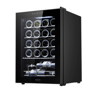 Cecotec Bolero GrandSommelier 2050 Black Compressor Vinoteca para 20 Botellas - Silencioso 39dB - Temperatura Regulable - Compre