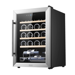 Cecotec Bolero GrandSommelier 2050 Inox Compressor Vinoteca para 20 Botellas - Silencioso 39dB - Temperatura Regulable - Compres