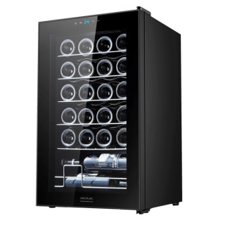 Cecotec Bolero GrandSommelier 2450 Black Compressor Vinoteca para 24 Botellas - Silencioso 45dB - Temperatura Regulable - Compre