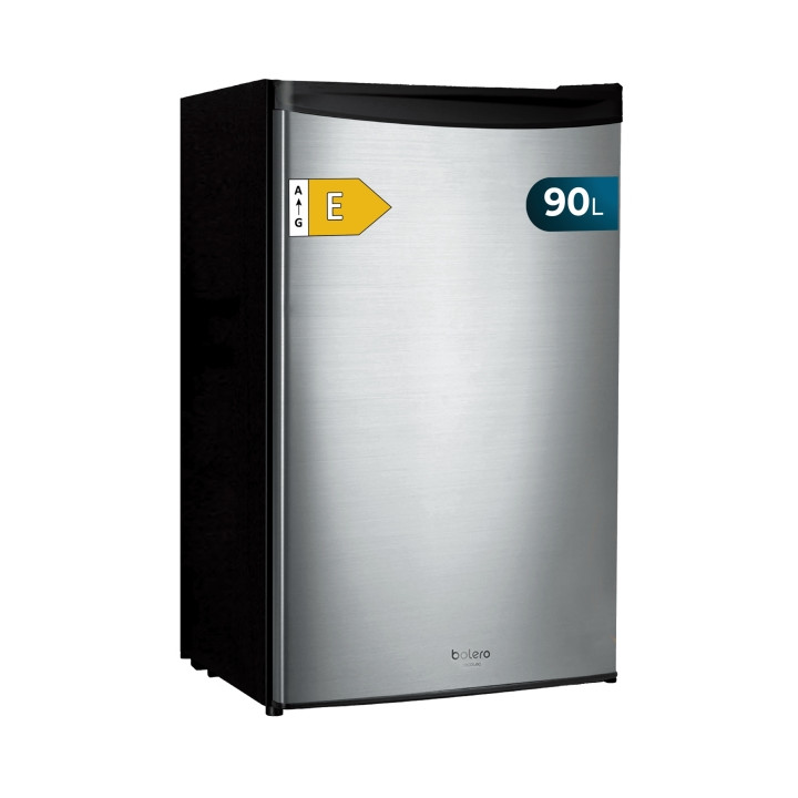 Cecotec Bolero CoolMarket TT 90 Inox E Mini Frigorifico - Capacidad 90L - Temperatura Regulable - Compartimento Congelador - 47x