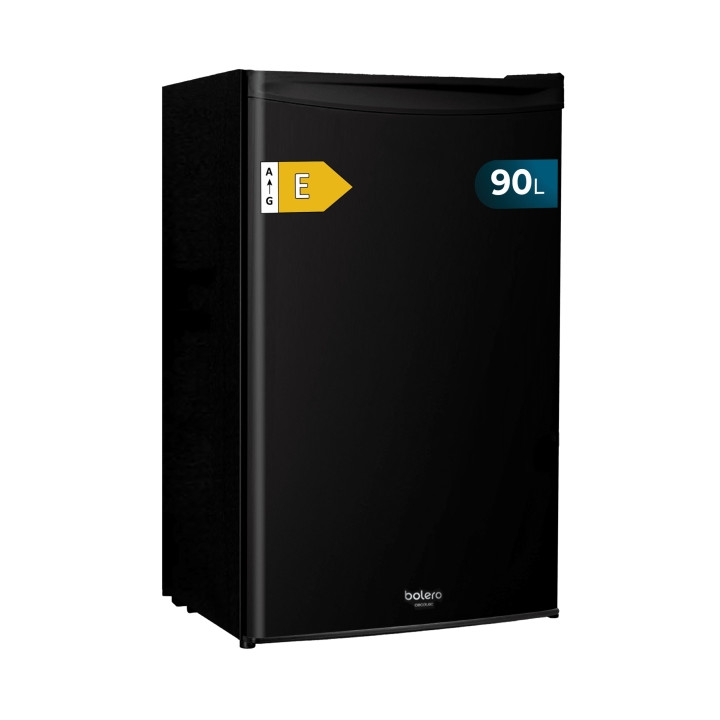 Cecotec Bolero CoolMarket TT 90 Black E Mini Frigorifico - Capacidad 90L - Temperatura Regulable - Compartimento Congelador - 47