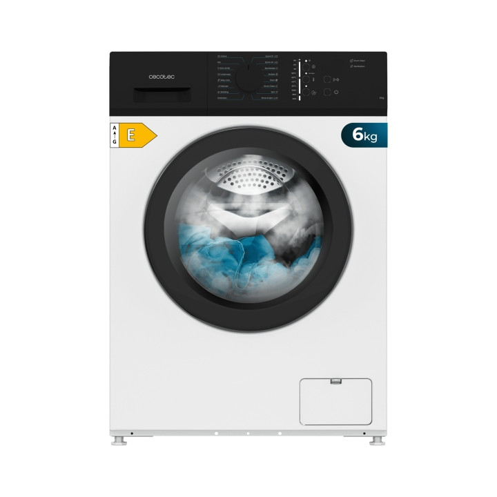 Cecotec Bolero DressCode 620 E Lavadora de Carga Frontal - Capacidad 6kg - Velocidad 1000rpm - Temperatura Regulable - Inicio Pr