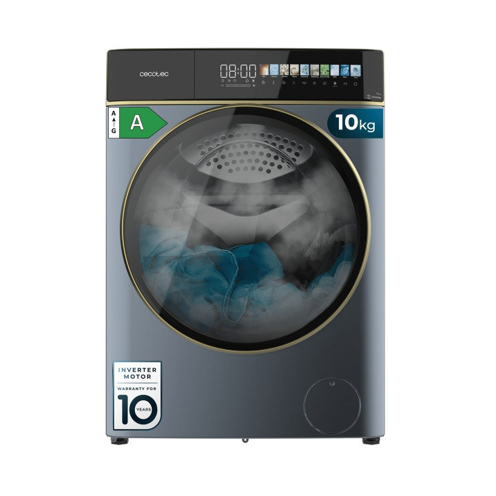 Cecotec Bolero DressCode 10900 Inverter FullColor Ice Blue A Lavadora de Carga Frontal - Capacidad 10kg - Velocidad 1400rpm - Pa