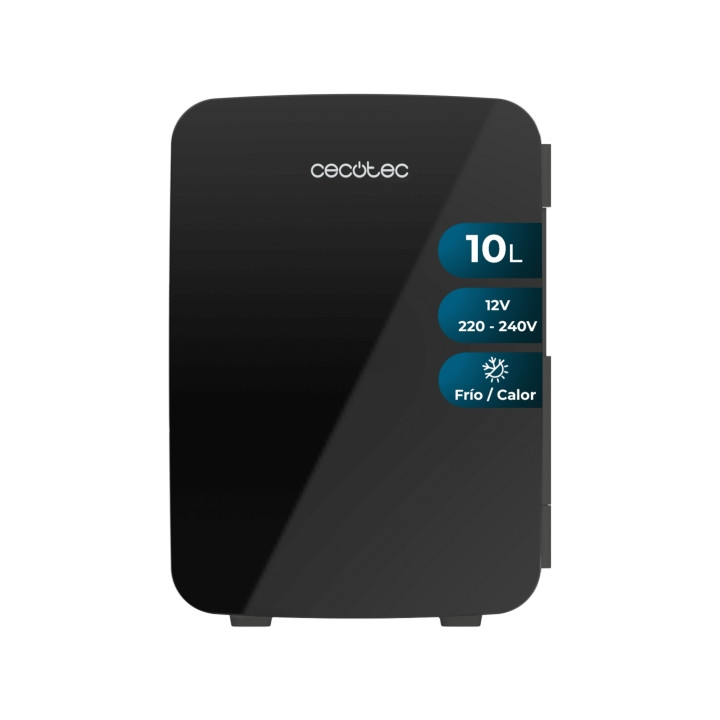 Cecotec Bolero MiniCooling 10L Bahamas Black Mini Frigorifico Portatil - Capacidad 10L - 12V/220V - Temperatura Regulable - Enfr