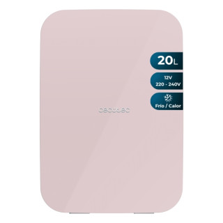 Cecotec Bolero MiniCooling 20L Bahamas Pink Mini Frigorifico Portatil - Capacidad 20L - 12V/220V - Temperatura Regulable - Enfri