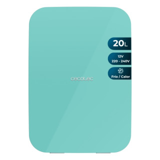 Cecotec Bolero MiniCooling 20L Bahamas Mint Mini Frigorifico Portatil - Capacidad 20L - 12V/220V - Temperatura Regulable - Enfri
