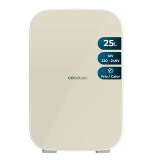 Cecotec Bolero MiniCooling 25L Bahamas Beige Mini Frigorifico Portatil - Capacidad 25L - 12V/220V - Temperatura Regulable - Enfr