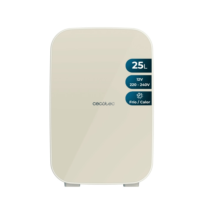 Cecotec Bolero MiniCooling 25L Bahamas Beige Mini Frigorifico Portatil - Capacidad 25L - 12V/220V - Temperatura Regulable - Enfr