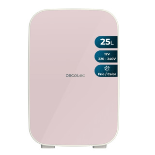Cecotec Bolero MiniCooling 25L Bahamas Pink Mini Frigorifico Portatil - Capacidad 25L - 12V/220V - Temperatura Regulable - Enfri