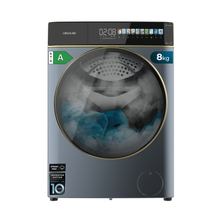 Cecotec Bolero DressCode 8900 Autodose Inverter FullColor Ice Blue A Lavadora de Carga Frontal con Autodosis - Capacidad 8kg - V
