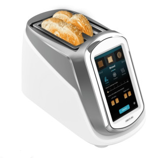 Cecotec ToastPad Double Pro Screen Tostadora de Doble Ranura - 1400W - Pantalla Tft 7" - 7 Niveles de Tostado - Control Individu