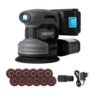 Cecotec PerfectSurface 2120 Rotate Lijadora Rotorbital Inalambrica - Velocidad 13.000rpm - Bateria 2.000mAh - Incluye Accesorios