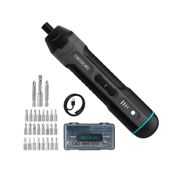 Cecotec EasyGyro 3000 Pocket Atornillador Inalambrico - Bateria 1500mAh - Luz LED - Incluye Accesorios - Varios Niveles - Color