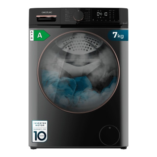 Cecotec Bolero DressCode 7610 Inverter Steel A Lavadora de Carga Frontal - Capacidad 7kg - Velocidad 1400rpm - Motor Inverter -
