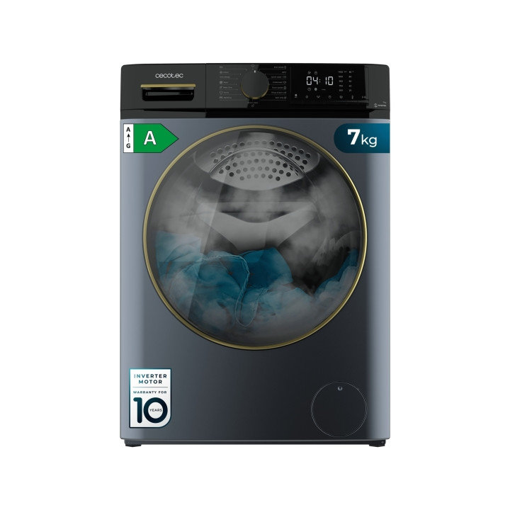Cecotec Bolero DressCode 7610 Inverter Titanium A Lavadora de Carga Frontal - Capacidad 7kg - Velocidad 1400rpm - Motor Inverter
