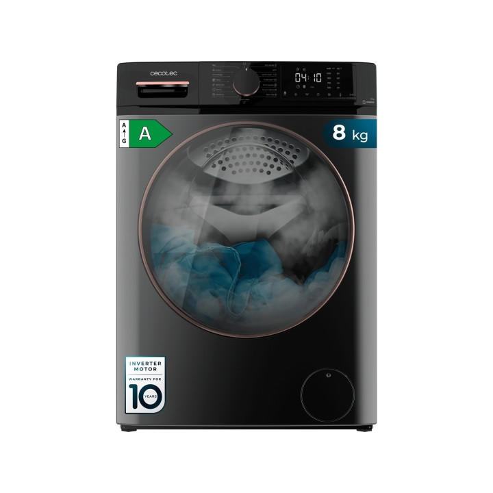 Cecotec Bolero DressCode 8610 Inverter Steel A Lavadora de Carga Frontal - Capacidad 8kg - Velocidad 1400rpm - Motor Inverter -