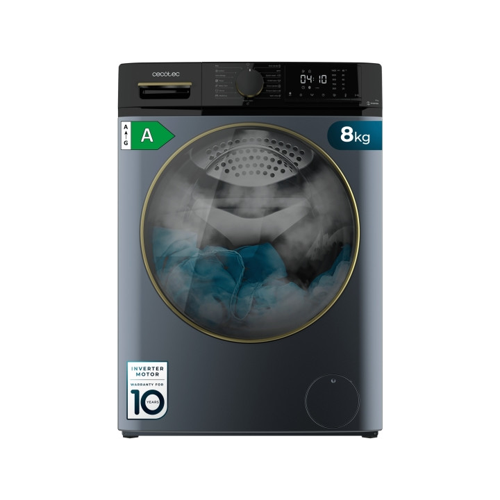Cecotec Bolero DressCode 8610 Inverter Titanium A Lavadora de Carga Frontal - Capacidad 8kg - Velocidad 1400rpm - Motor Inverter