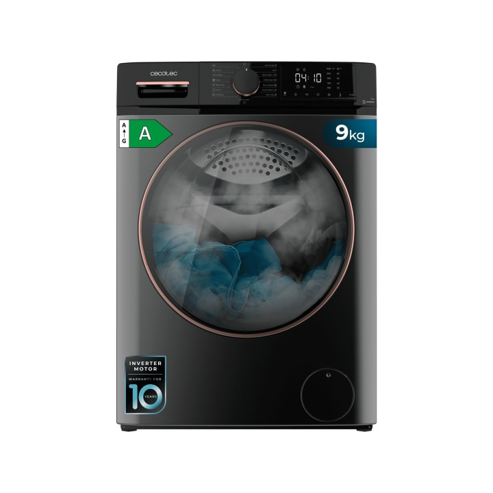 Cecotec Bolero DressCode 9610 Inverter Steel A Lavadora de Carga Frontal - Capacidad 9kg - Velocidad 1400rpm - Seguro Infantil -