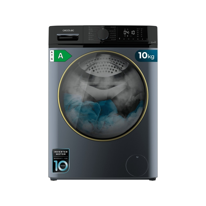 Cecotec Bolero DressCode 10610 Inverter Titanium A Lavadora de Carga Frontal - Capacidad 10kg - Velocidad 1400rpm - Seguro Infan