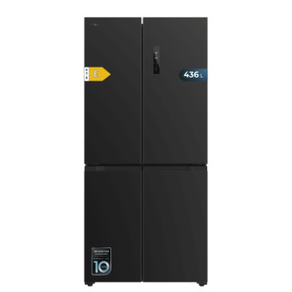 Cecotec Bolero CoolMarket 4D 436 Dark E Frigorifico Americano 4 Puertas - 436L - Compresor Inverter - Modo Vacaciones - Congelac