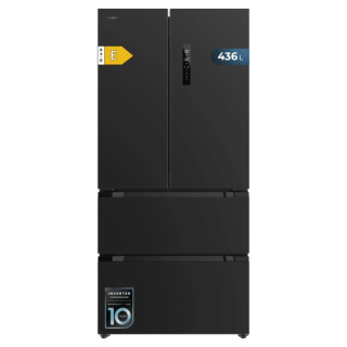 Cecotec Bolero CoolMarket FD 436 Dark E Frigorifico Puerta Francesa de 4 Puertas - Capacidad 510L - Compresor Inverter - Total N
