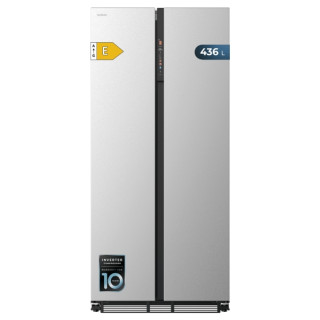 Cecotec Bolero CoolMarket SBS 436 SBI Inox E Frigorifico Americano - Capacidad 436L - Compresor Inverter - Acero Inoxidable - No