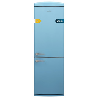 Cecotec Bolero CoolMarket Combi Origin 294+ Blue E Frigorifico Combi - Capacidad 294L - Congelacion Ultrarapida - Estilo Retro -