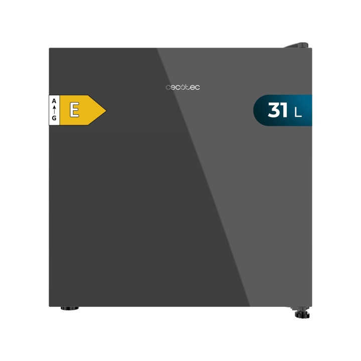 Cecotec Bolero CoolMarket TT 31 Dual Grey Glass E Mini Frigorifico Convertible - Capacidad 31L - Temperatura Regulable - Bandeja