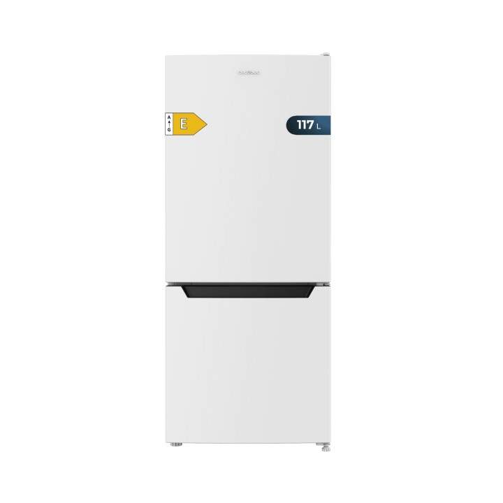 Cecotec Bolero CoolMarket Combi 117 DF White E Frigorifico Combi - Capacidad 117L - Defrost - Congelacion Ultrarapida - Display