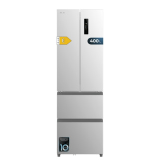 Cecotec Bolero CoolMarket Combi F2D 400 Inox E Frigorifico Puerta Francesa de 4 Puertas - 400L - LED - Compresor Inverter - Acer