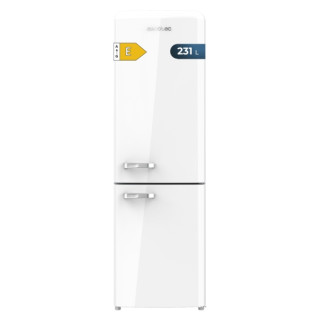 Cecotec Bolero CoolMarket Combi Origin 231 NF White E Frigorifico Combi - Capacidad 231L - Estilo Retro - Frio Envolvente - Cajo
