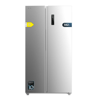 Cecotec Bolero CoolMarket SBS 562 Inox D Frigorifico Americano - Capacidad 562L - Luz LED - Compresor Inverter - Nofrost - Frio