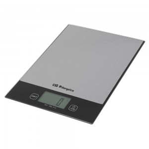 Orbegozo PC 2026 Bascula de Cocina Digital - Precision y Control en tus Recetas - Superficie de Cristal Templado - Pantalla LCD