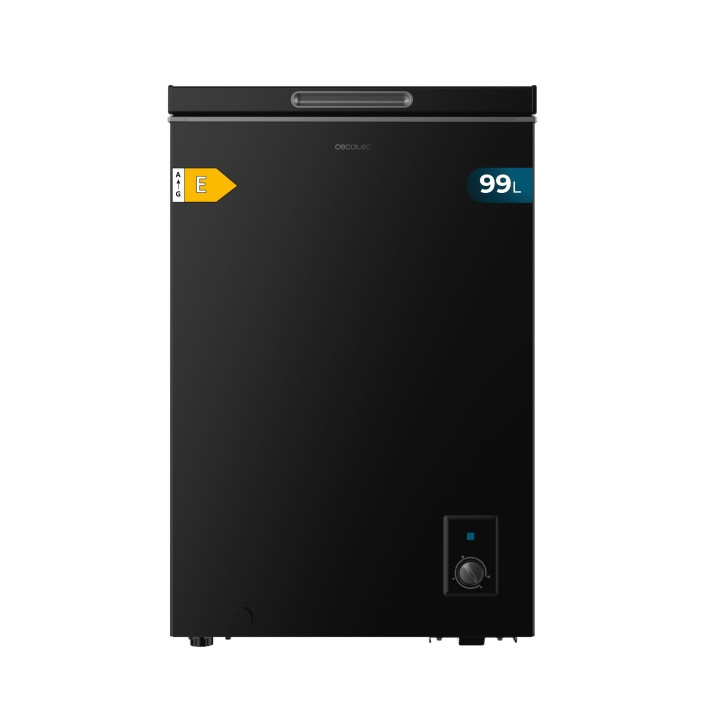 Cecotec Bolero CoolMarket Chest 99 Black E Mini Congelador Horizontal Convertible - Capacidad 99L - Temperatura Regulable - Segu