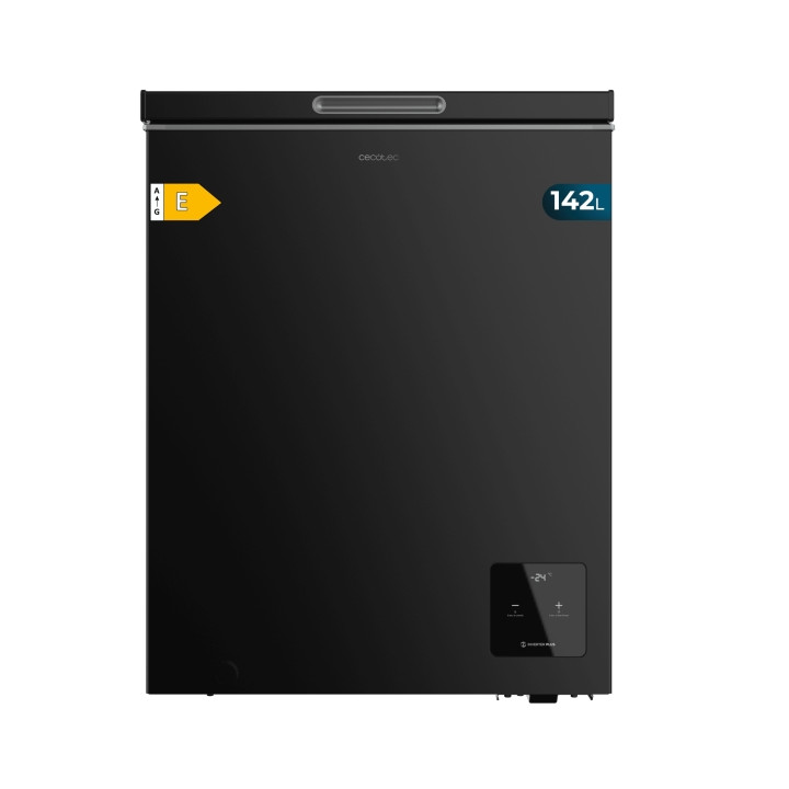 Cecotec Bolero CoolMarket Chest 142 Black E Congelador Horizontal Convertible - Capacidad 142L - Temperatura Regulable - Seguro
