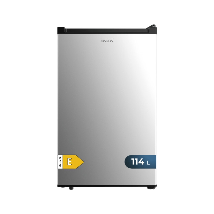 Cecotec Bolero CoolMarket TT 114 L Inox Mini Frigorifico - Capacidad 114L - Luz LED - Temperatura Regulable - 50.6x55.1x83.6cm -