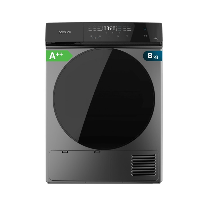 Cecotec Bolero DressCode Dry 8400 Steel A++ Secadora con Bomba de Calor de 8kg - 15 Programas - Tambor de Acero Inoxidable - Ini