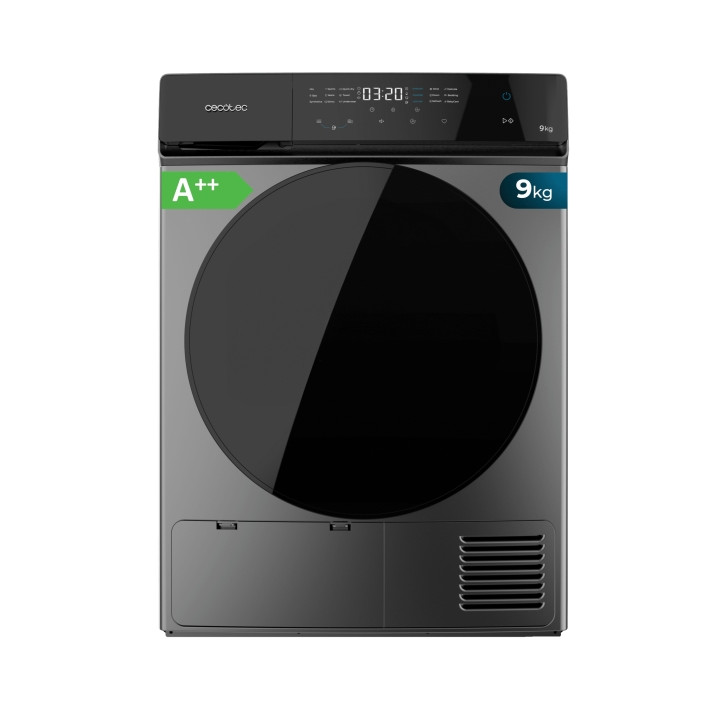 Cecotec Bolero DressCode Dry 9400 Steel A++ Secadora con Bomba de Calor de 9kg - 15 Programas - Tambor de Acero Inoxidable - Ini