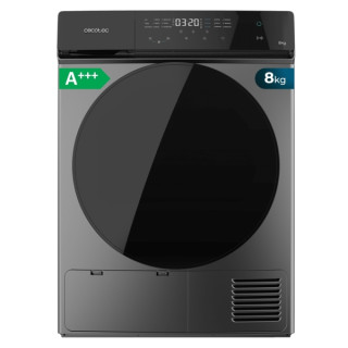 Cecotec Bolero DressCode Dry 8400 Steel A+++ Secadora con Bomba de Calor de 8kg - 15 Programas - Tambor de Acero Inoxidable - Mo
