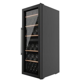 Cecotec Bolero GrandSommelier Duo 77000 Black Vinoteca para 77 Botellas - Capacidad 193L - Silencioso 43dB - Luz LED - Pantalla