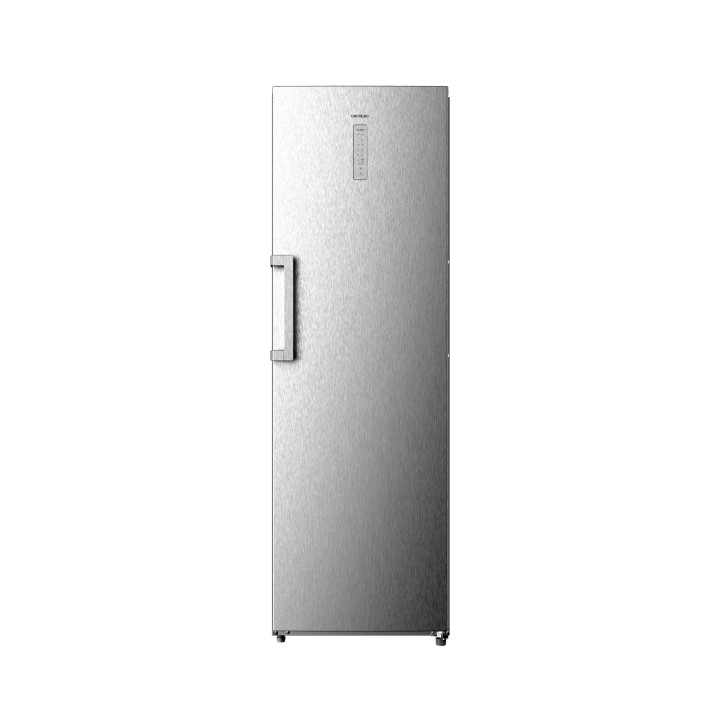 Cecotec Bolero CoolMarket 1D 360 Inox Frigorifico Una Puerta - Capacidad 362L - Temperatura Regulable - Cajon para Carne y Pesad