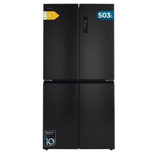 Cecotec Bolero CoolMarket 4D 503 Dark E Frigorifico Americano 4 Puertas - Capacidad 503L - Luz LED - Compresor Inverter - Silenc