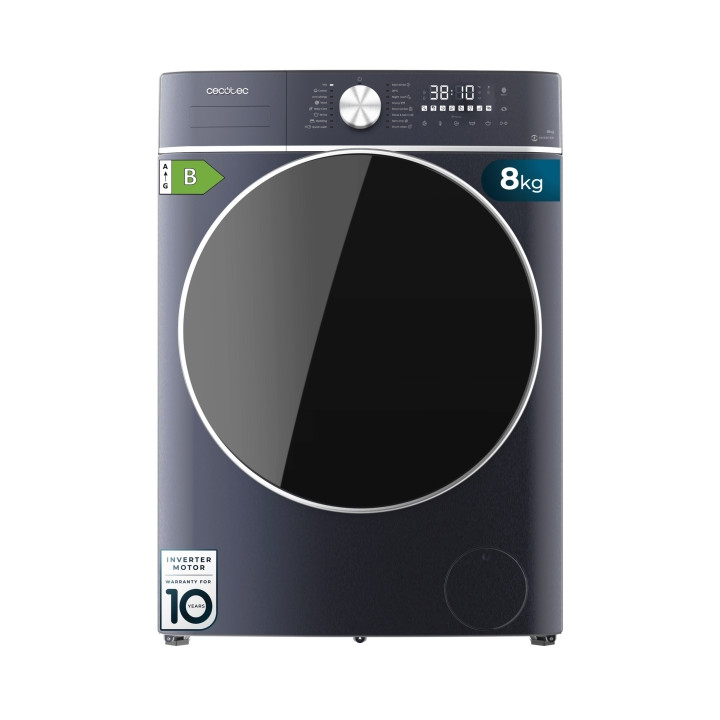 Cecotec Bolero Wash and Dry 8580 Inverter Titanium B Lavadora Secadora - Capacidad 8kg - Velocidad 1400rpm - Motor Inverter - 16