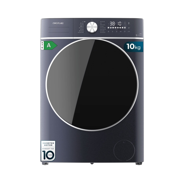Cecotec Bolero Wash and Dry 10680 Inverter Titanium A Lavadora Secadora - Capacidad 10kg - Velocidad 1400rpm - Motor Inverter -