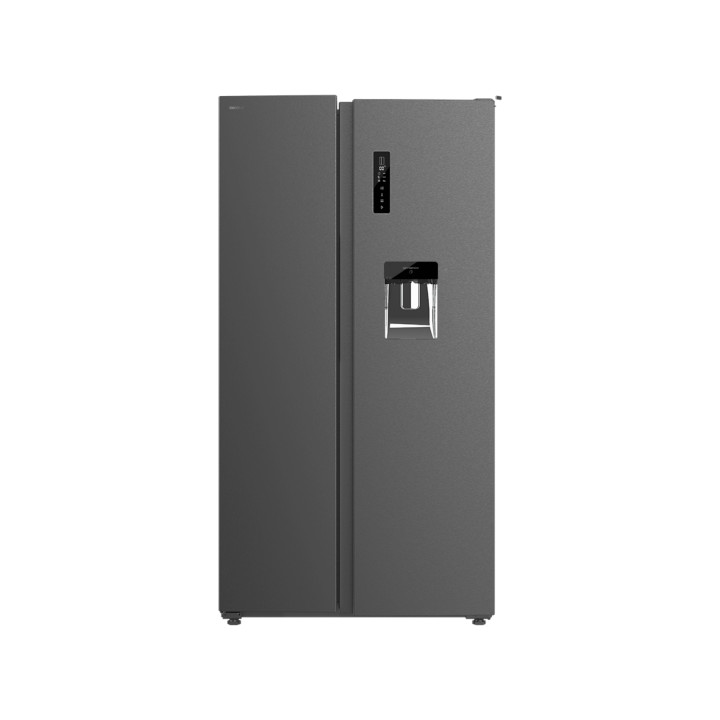 Cecotec Bolero CoolMarket SBS 559 Dark E Frigorifico Americano - Capacidad 559L - Nofrost - Luz LED - Compresor Inverter - Dispe