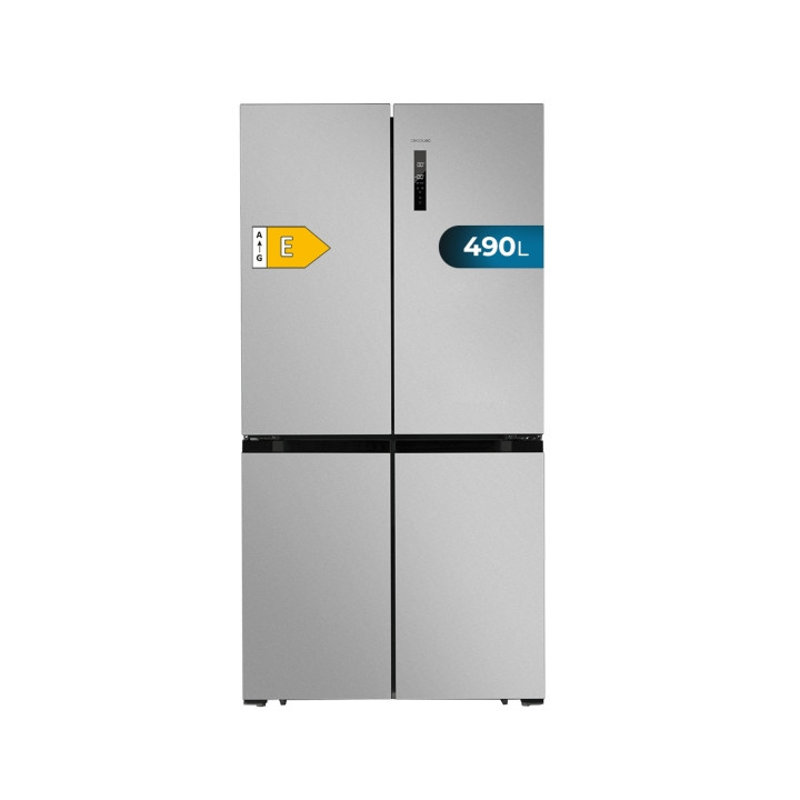 Cecotec Bolero CoolMarket 4D 490 Inox E Frigorifico Americano 4 Puertas - Capacidad 490L - Total Nofrost - Congelacion Ultrarapi